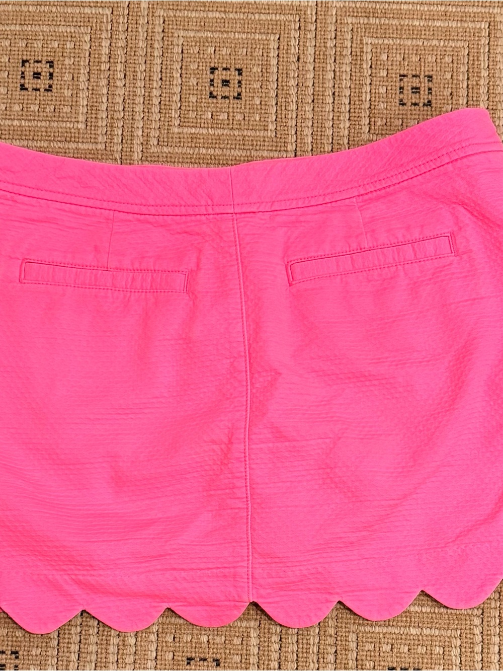 Lilly Pulitzer Hot Pink Scalloped Hem Skort